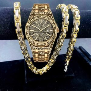 Pack reloj AP arabic cadenas bizantinas
